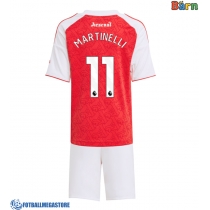 Fotballdrakt Barn Arsenal Gabriel Martinelli #11 Hjemmedraktsett 2025-26 Kortermet (+ Korte bukser)